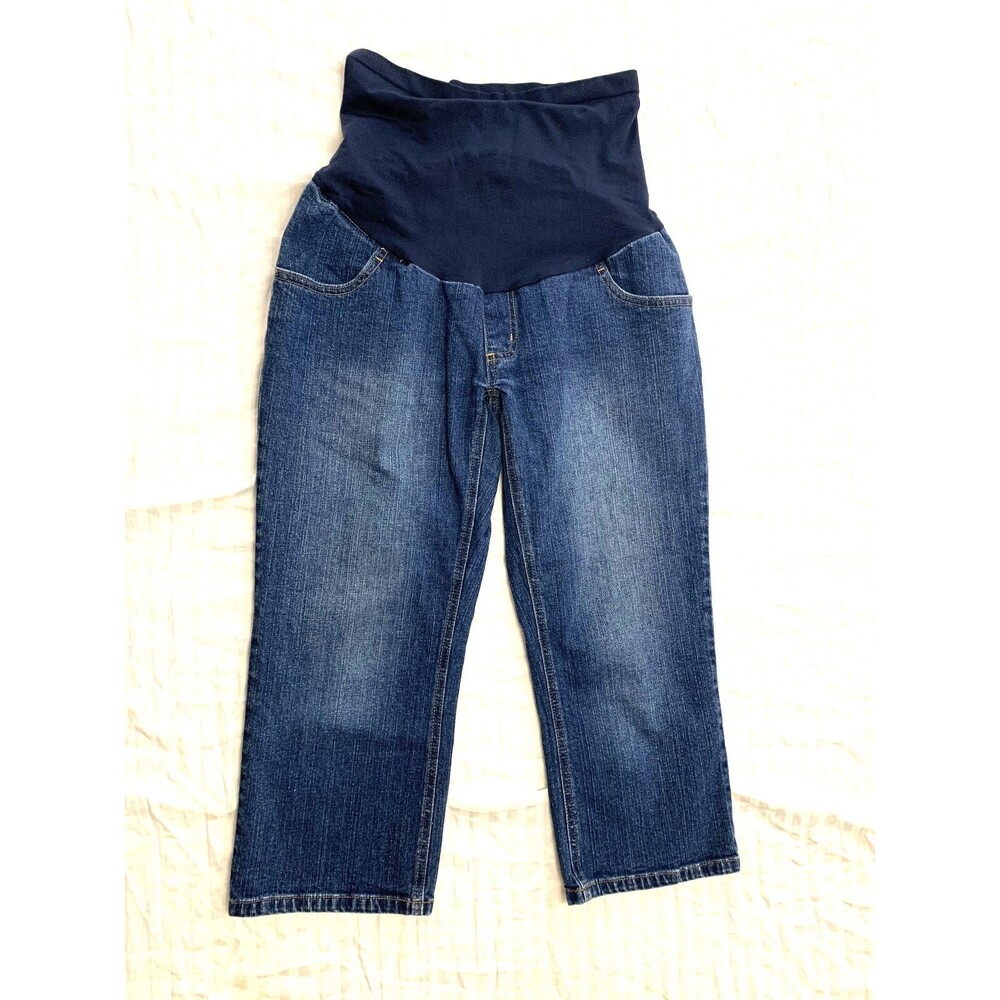 MOTHERHOOD MATERNITY WOMENS JEANS CAPRIS PANTS SIZE S
